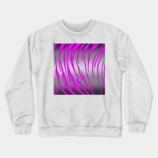 Silver Tiger Stripes Pink Crewneck Sweatshirt